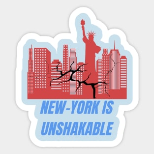 Unshakable NY - earthquake solidarity. Sticker